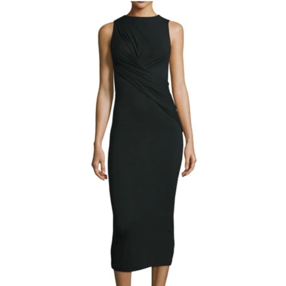 Alexander Wang Dresses & Skirts - Alexander Wang Black Midi Fitted Dress ( Ultra Stretchy)